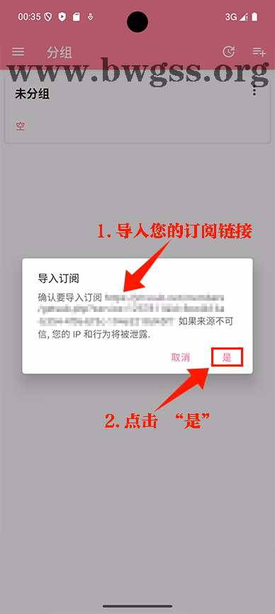 NekoBox 导入订阅链接